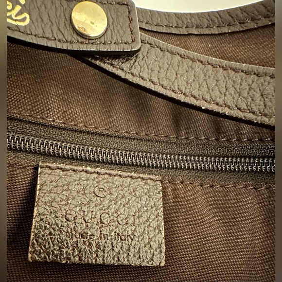 GUCCI Monogram Medium Abbey Shoulder Hobo Bag Dark Brown - Picture 7 of 10